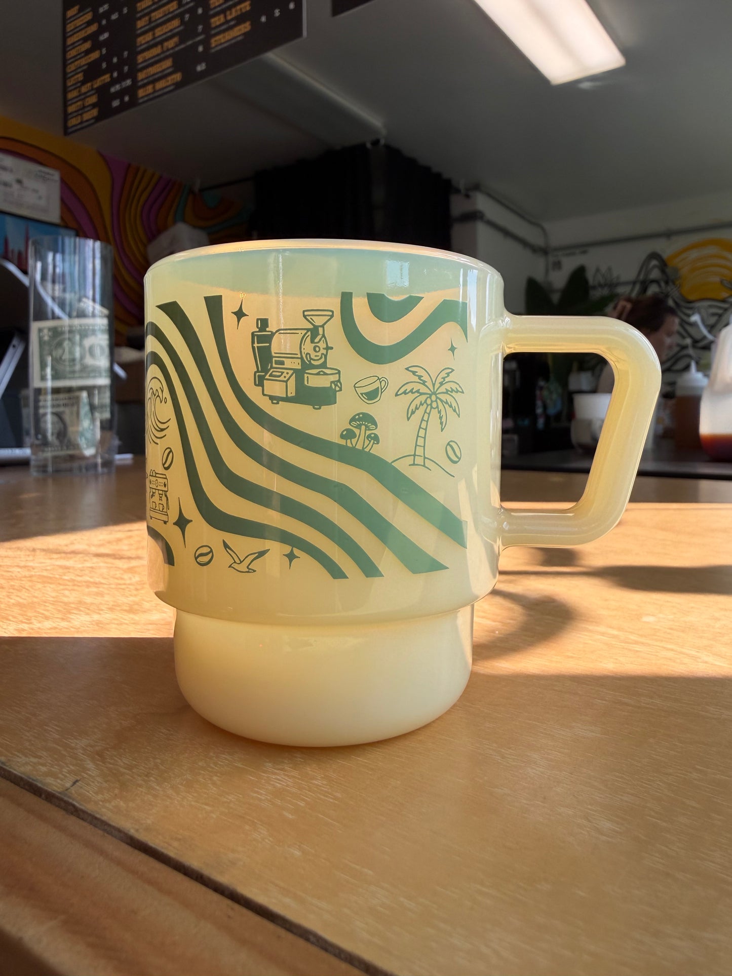 MILK GLASS MUG