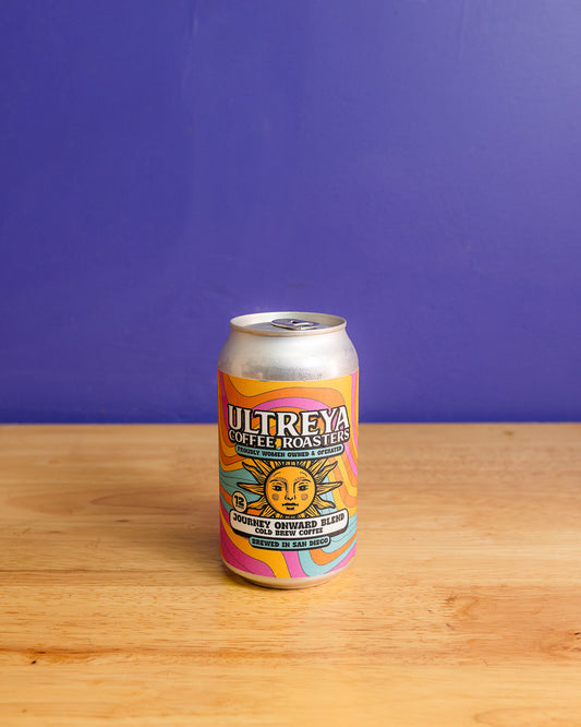 A can of cold brew coffee from Ultreya Coffee